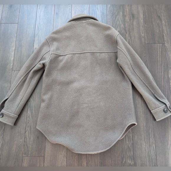 ARITZIA Wilfred Free Ganna Shirt Jacket Shacket Tan S - Picture 5 of 15